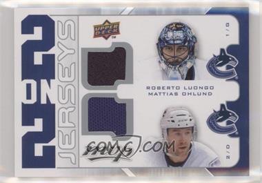 2008-09 Upper Deck MVP - 2 on 2 Jerseys #J2-LOHG - Shawn Horcoff, Sam Gagner, Roberto Luongo, Mattias Ohlund