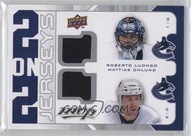 2008-09 Upper Deck MVP - 2 on 2 Jerseys #J2-LOHG - Shawn Horcoff, Sam Gagner, Roberto Luongo, Mattias Ohlund