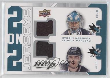 2008-09 Upper Deck MVP - 2 on 2 Jerseys #J2-MMNT - Marty Turco, Evgeni Nabokov, Mike Modano, Patrick Marleau [EX to NM]