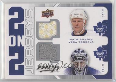 2008-09 Upper Deck MVP - 2 on 2 Jerseys #J2-STMA - Mats Sundin, Vesa Toskala, Maxim Afinogenov, Ryan Miller