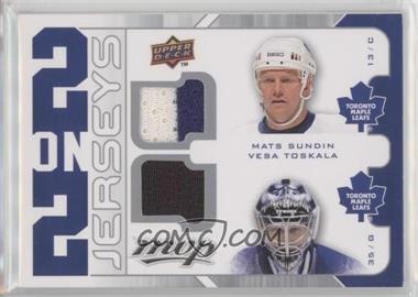 2008-09 Upper Deck MVP - 2 on 2 Jerseys #J2-STMA - Mats Sundin, Vesa Toskala, Maxim Afinogenov, Ryan Miller