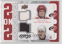 Justin Williams, Cam Ward, Eric Staal, Rod Brind'Amour