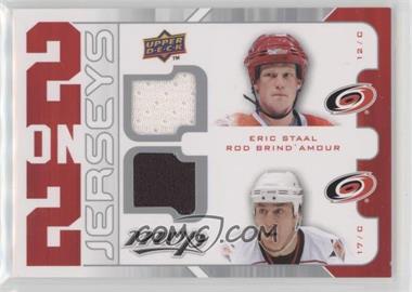 2008-09 Upper Deck MVP - 2 on 2 Jerseys #J2-WBSW - Justin Williams, Cam Ward, Eric Staal, Rod Brind'Amour