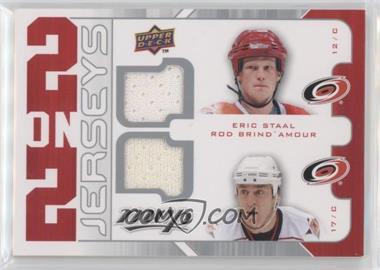 2008-09 Upper Deck MVP - 2 on 2 Jerseys #J2-WBSW - Justin Williams, Cam Ward, Eric Staal, Rod Brind'Amour