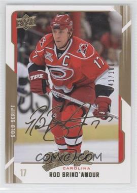 2008-09 Upper Deck MVP - [Base] - Gold Script #53 - Rod Brind'Amour /100