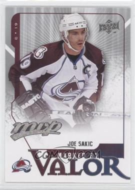 2008-09 Upper Deck MVP - Marked by Valor #MV2 - Joe Sakic