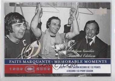2008-09 Upper Deck Montreal Canadiens Centennial Set - [Base] - Limited Edition #295 - Guy Lafleur