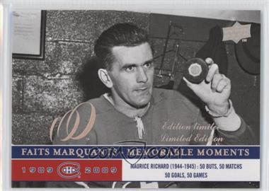 2008-09 Upper Deck Montreal Canadiens Centennial Set - [Base] - Parallel 100 #290 - Maurice Richard /100