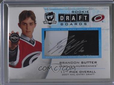2008-09 Upper Deck The Cup - Auto Rookie Draft Boards #DB-BS - Brandon Sutter /25