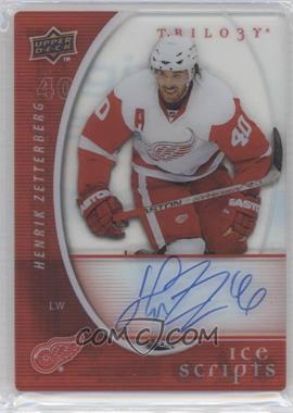 2008-09 Upper Deck Trilogy - Ice Scripts #IS-HZ - Henrik Zetterberg