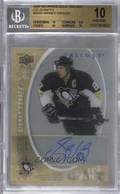 2008-09 Upper Deck Trilogy - Ice Scripts #IS-SC - Sidney Crosby [BGS 10 PRISTINE]