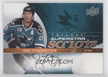 2008-09 Upper Deck Trilogy - Superstar Scripts #SS-JT - Joe Thornton