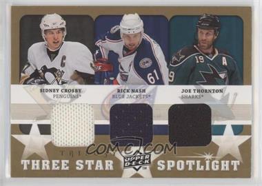 2008-09 Upper Deck Trilogy - Three Star Spotlight Jerseys #3S-CNT - Joe Thornton, Rick Nash, Sidney Crosby