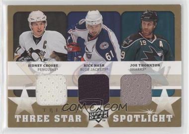 2008-09 Upper Deck Trilogy - Three Star Spotlight Jerseys #3S-CNT - Joe Thornton, Rick Nash, Sidney Crosby