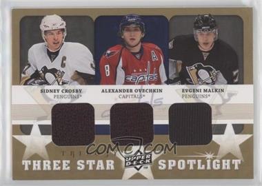2008-09 Upper Deck Trilogy - Three Star Spotlight Jerseys #3S-COM - Sidney Crosby, Alexander Ovechkin, Evgeni Malkin