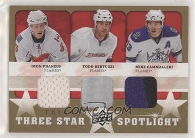 2008-09 Upper Deck Trilogy - Three Star Spotlight Jerseys #3S-PBC - Dion Phaneuf, Mike Cammalleri, Todd Bertuzzi