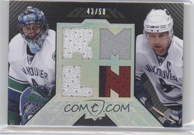 2008-09 Upper Deck UD Black - Dual Player Jerseys #BDJ2-LN - Roberto Luongo, Markus Naslund /50