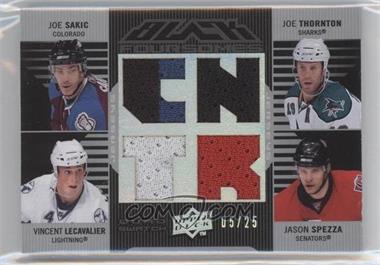 2008-09 Upper Deck UD Black - Foursomes #UBJ4-SLTS - Joe Sakic, Joe Thornton, Vincent Lecavalier, Jason Spezza /25