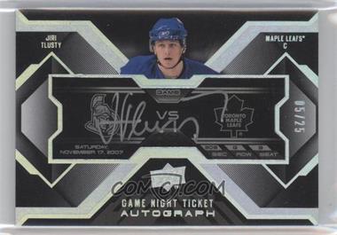 2008-09 Upper Deck UD Black - Game Night Ticket Autographs #GN-JT - Jiri Tlusty /25