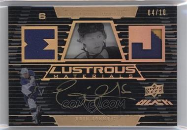 2008-09 Upper Deck UD Black - Lustrous Materials - Gold #LM2-EJ - Erik Johnson /10 [Noted]