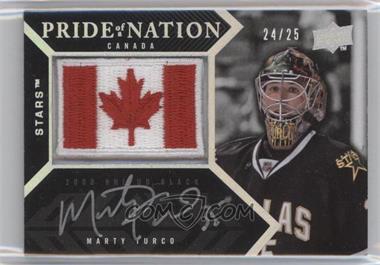 2008-09 Upper Deck UD Black - Pride of a Nation Auto Patches #PN-MT - Marty Turco /25