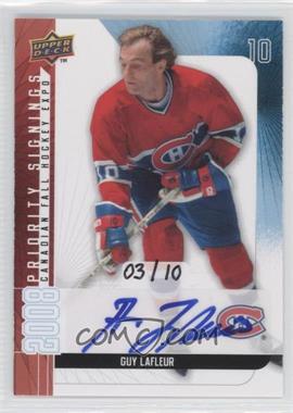 2008 Upper Deck Canadian Fall Expo - Priority Signings #PS-GL - Guy Lafleur /10