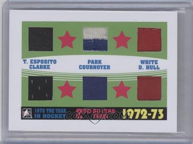 2009-10 In the Game 1972 The Year in Hockey - Second All-Star Team Combo Jerseys #SATB-01 - Tony Esposito, Brad Park, Bill White, Bobby Clarke, Yvan Cournoyer, Dennis Hull