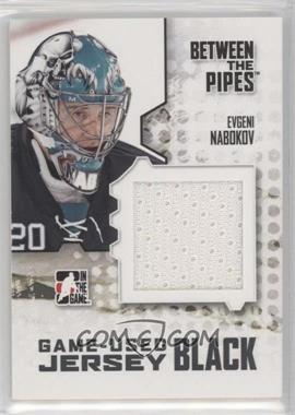 2009-10 In the Game Between the Pipes - Game Used Material - Jersey Black #M-27 - Evgeni Nabokov /130