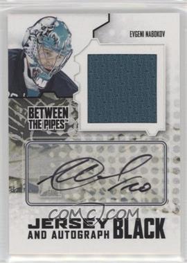 2009-10 In the Game Between the Pipes - Game Used Material and Autograph - Jersey Black #MA-EN - Evgeni Nabokov