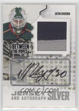 2009-10 In the Game Between the Pipes - Game Used Material and Autograph - Jersey Silver #MA-AK - Anton Khudobin
