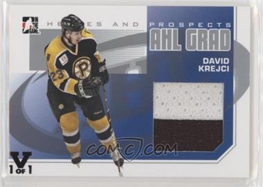 2009-10 In the Game Heroes and Prospects - AHL Grad - ITG Vault Black #AG-03 - David Krejci /1 [Noted]
