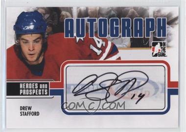 2009-10 In the Game Heroes and Prospects - Autographs #A-DST - Drew Stafford