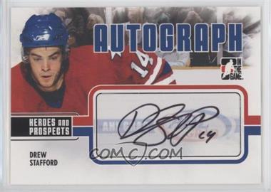 2009-10 In the Game Heroes and Prospects - Autographs #A-DST - Drew Stafford