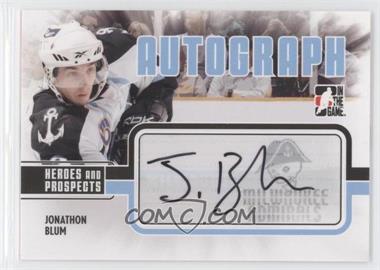 2009-10 In the Game Heroes and Prospects - Autographs #A-JBL - Jonathon Blum
