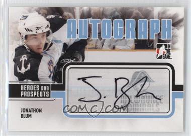 2009-10 In the Game Heroes and Prospects - Autographs #A-JBL - Jonathon Blum