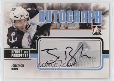 2009-10 In the Game Heroes and Prospects - Autographs #A-JBL - Jonathon Blum