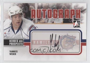 2009-10 In the Game Heroes and Prospects - Autographs #A-YW - Yannick Weber