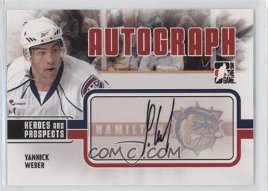 2009-10 In the Game Heroes and Prospects - Autographs #A-YW - Yannick Weber