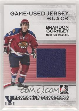 2009-10 In the Game Heroes and Prospects - Game-Used Jersey - Black ITG Vault Silver #M-40 - Brandon Gormley /1