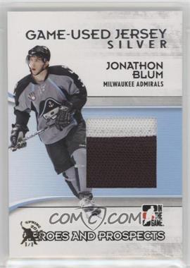 2009-10 In the Game Heroes and Prospects - Game-Used Jersey - Silver Spring Expo #M-20 - Jonathon Blum /1