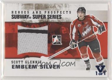 2009-10 In the Game Heroes and Prospects - Subway Super Series - Emblem Silver ITG Vault Sapphire #SSM-23 - Scott Glennie /1 [Noted]