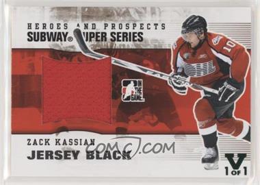 2009-10 In the Game Heroes and Prospects - Subway Super Series - Jersey Black ITG Vault Emerald #SSM-22 - Zack Kassian /1 [EX to NM]