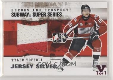 2009-10 In the Game Heroes and Prospects - Subway Super Series - Jersey Silver ITG Vault Ruby #SSM-20 - Tyler Toffoli /1