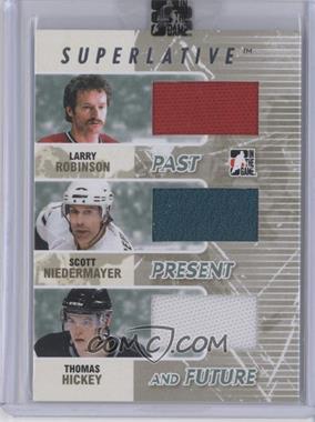 2009-10 In the Game Superlative Volume 2 - Past, Present and Future - Silver #PPF-12 - Larry Robinson, Scott Niedermayer, Thomas Hickey /9