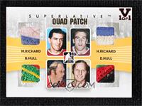 Maurice Richard, Henri Richard, Bobby Hull, Dennis Hull #/1