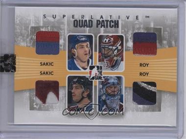 2009-10 In the Game Superlative Volume 2 - Quad Patch - Silver #QP-15 - Joe Sakic, Patrick Roy /9 [Uncirculated]