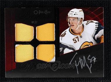 2009-10 O-Pee-Chee Premier - [Base] - Black Patch #77 - Autographed Quad Rookie Memorabilia - Tyler Myers /10