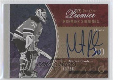 2009-10 O-Pee-Chee Premier - Premier Signings #PS-BR - Martin Brodeur /50