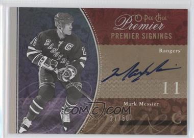 2009-10 O-Pee-Chee Premier - Premier Signings #PS-ME - Mark Messier /50