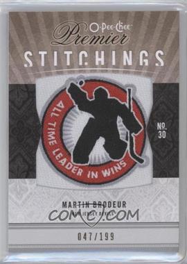 2009-10 O-Pee-Chee Premier - Stitchings #PS-MB - Martin Brodeur /199
